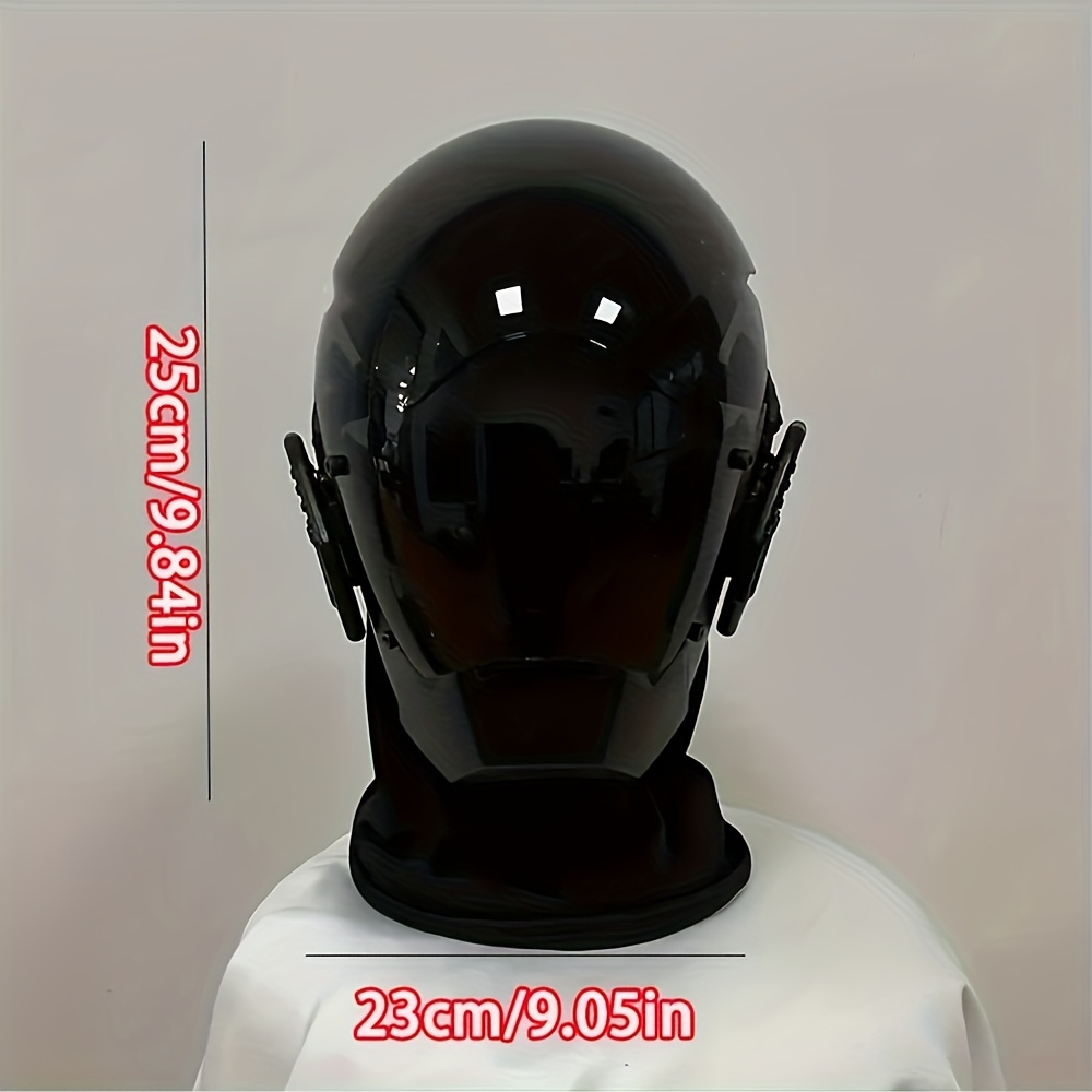 Black Cyberpunk Mask for Cosplay and Halloween